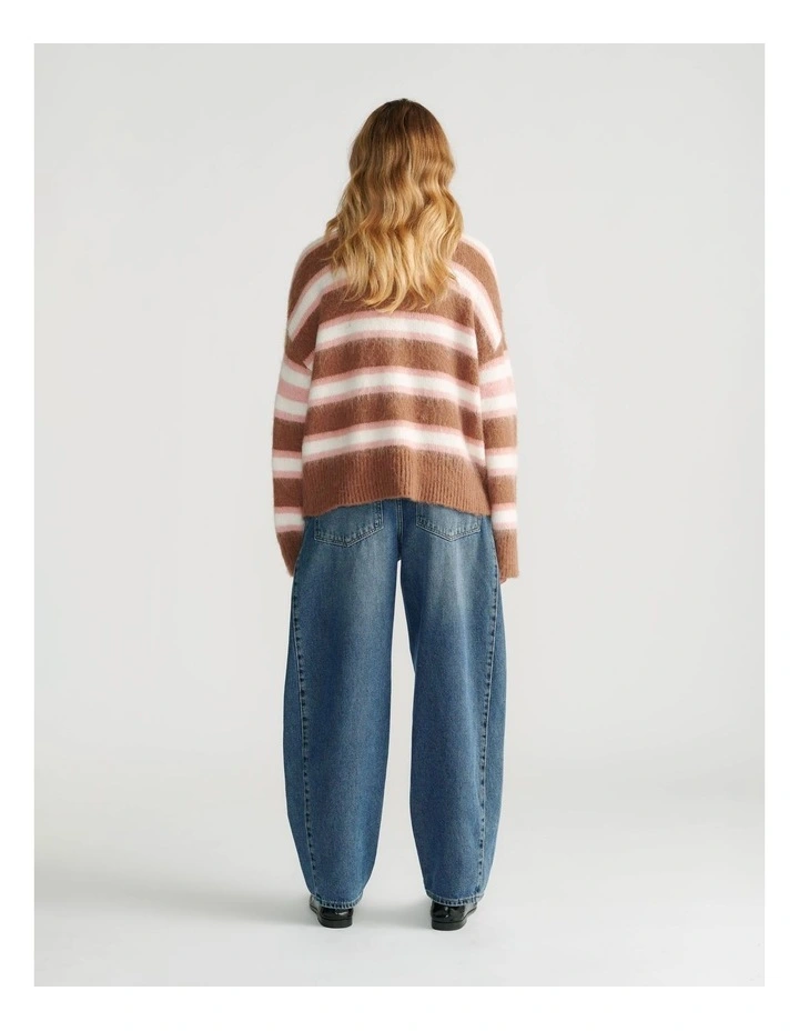 Becca Cardigan in Ginger Stripe image 2