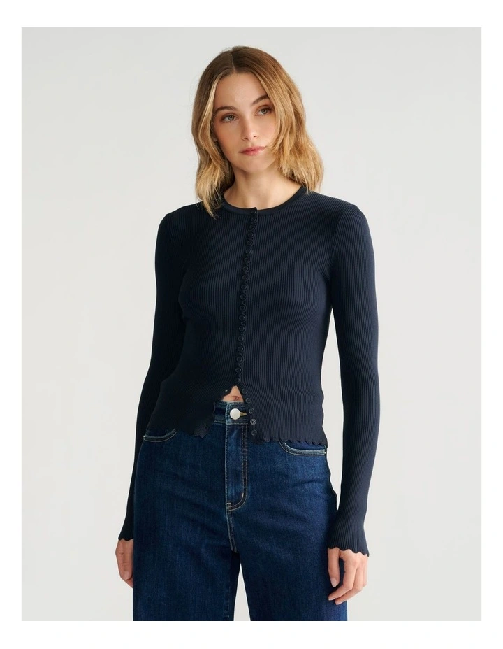 Lana Scallop Button Top image 3