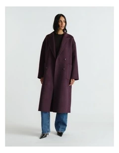 Janie Felled Coat in Red