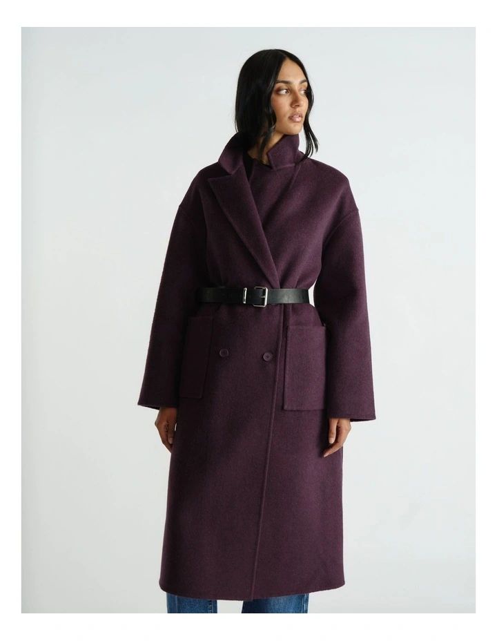Janie Felled Coat in Red image 3