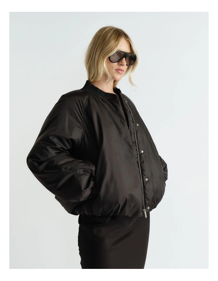 Oakley Oversized Bomber Jacket in Black image 3