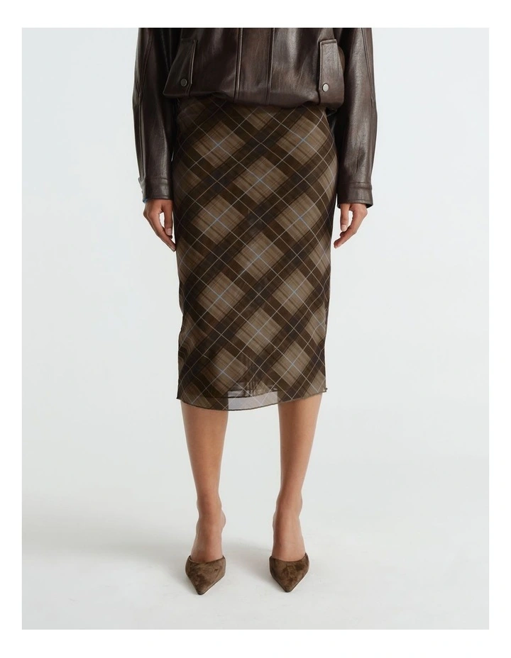 Melissa Knee Length Mesh Skirt image 3