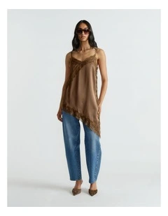 Karla Lace Tunic in Brown