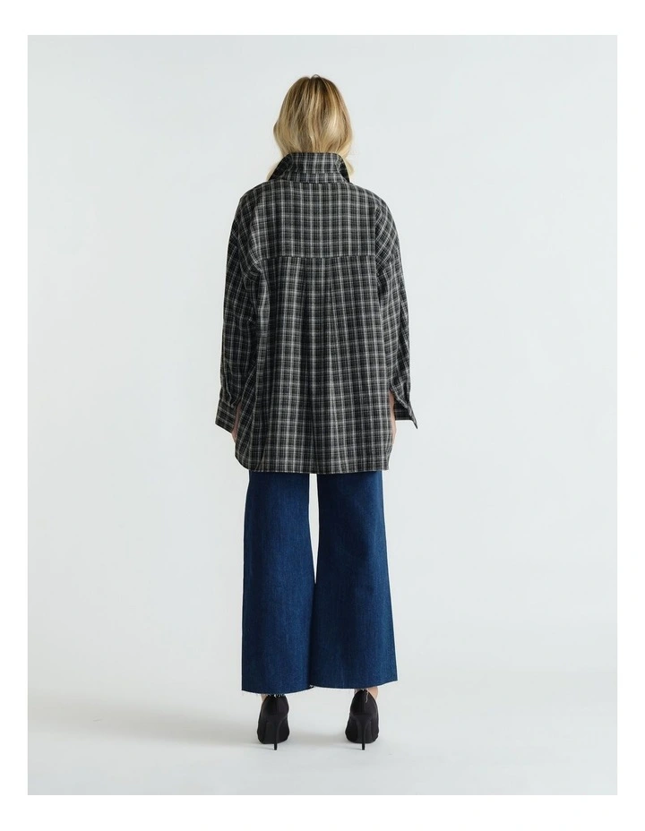 Lori Flannel Shirt in Grey image 2