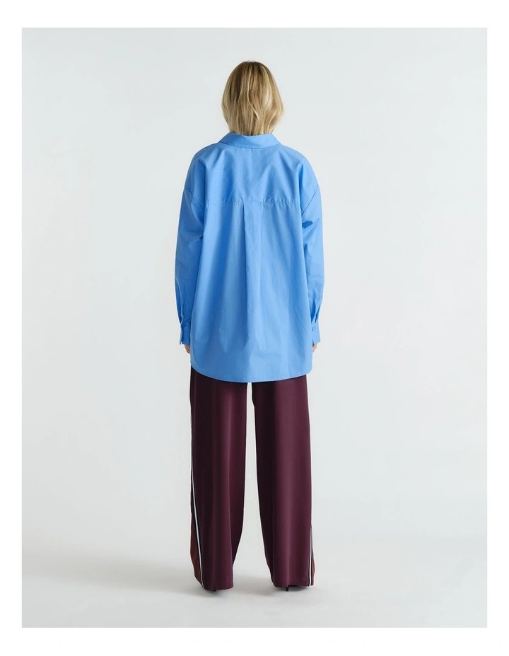 Lena Oversized Shirt in Azure Blue image 2
