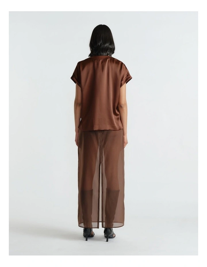 AnnMaree Satin Tee in Ginger image 2