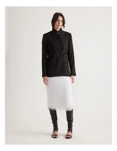 Rue Fringed Midi Skirt