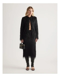 Kenzie Fringed Jacket in Black