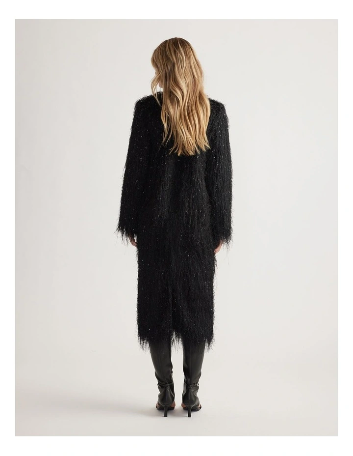 Kenzie Fringed Jacket in Black image 2