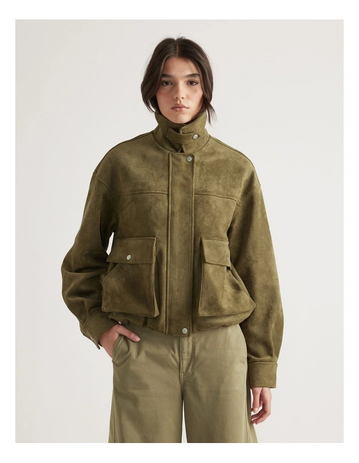 Georgie Suede Biker Jacket image 3