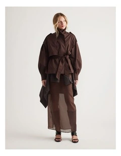 Lila Cropped Trench