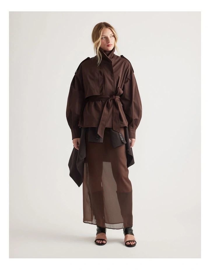 Lila Cropped Trench image 1