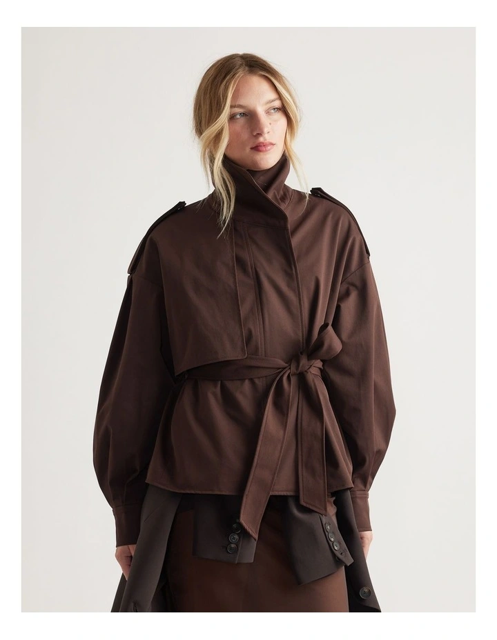 Lila Cropped Trench image 3