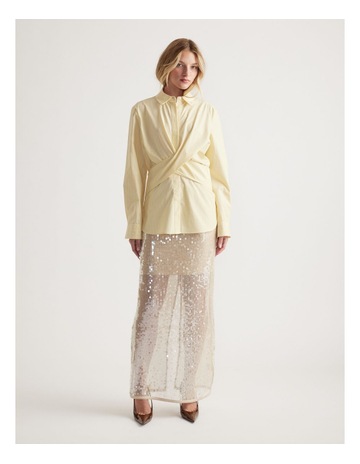 Lemon Fine Stripe colour