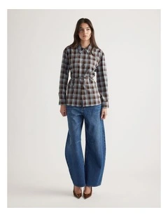Krystal Tie Check Shirt