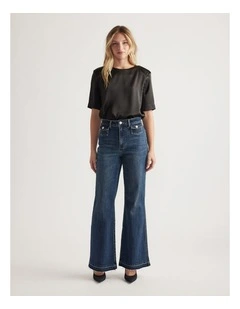 Bea High Rise Flare Jeans in Monterey Blue