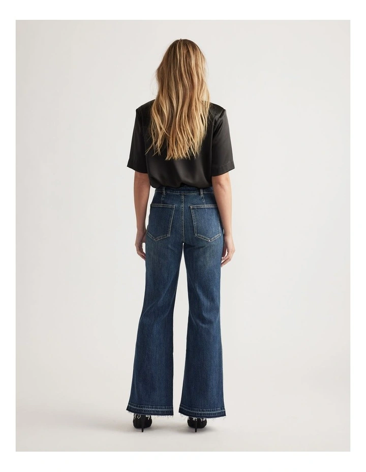 Bea High Rise Flare Jeans in Monterey Blue image 2