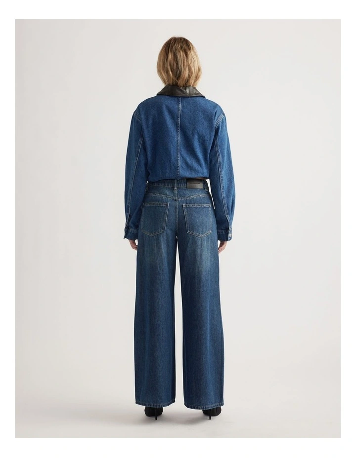 Winnie Super Wide Leg Jean in Monterey Blue image 2