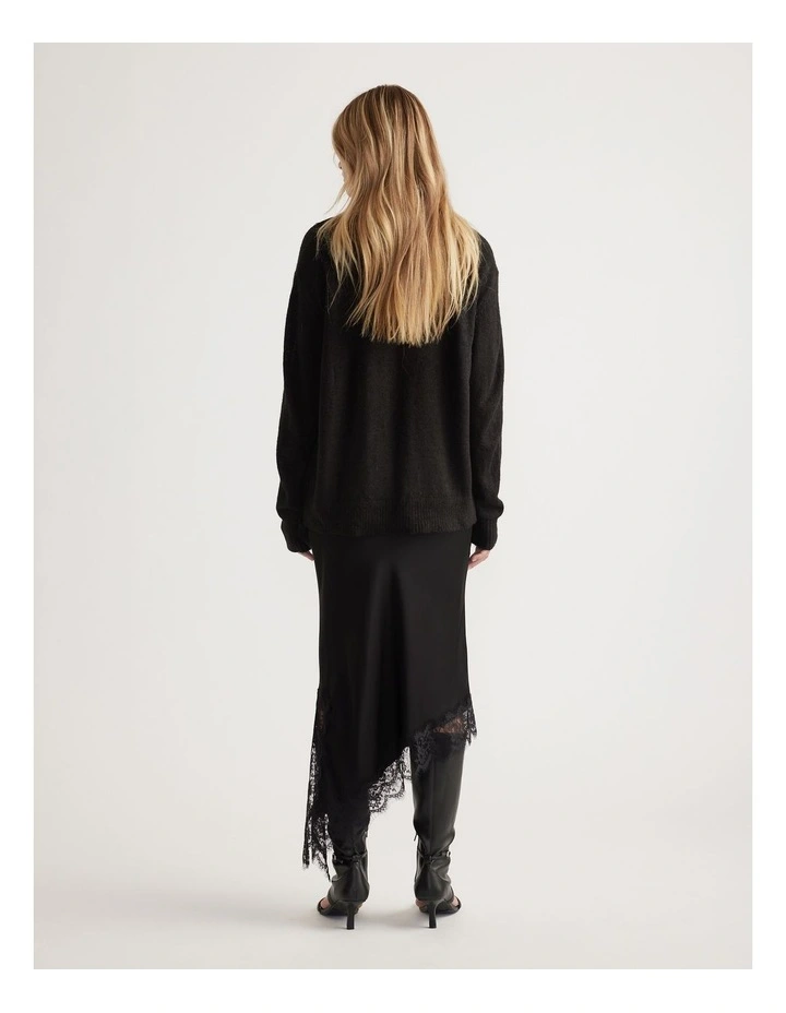 Celia Lace Trim V Neck Jumper image 2