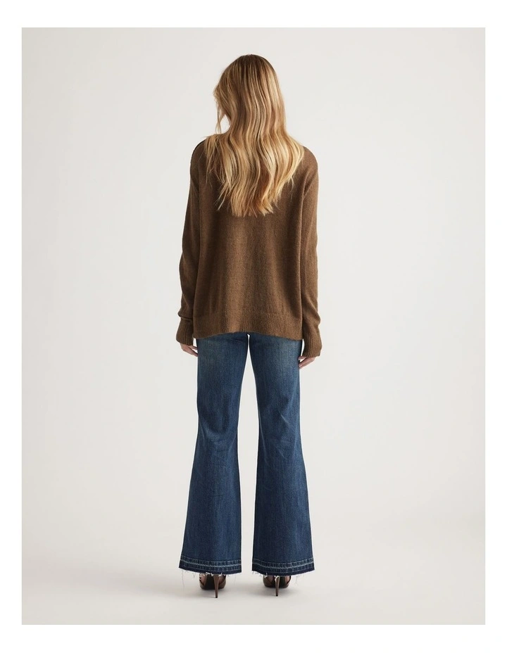Celia Lace Trim V Neck Jumper image 2