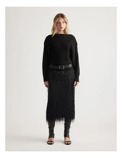 Rose Drop Shoulder Knit Jumper