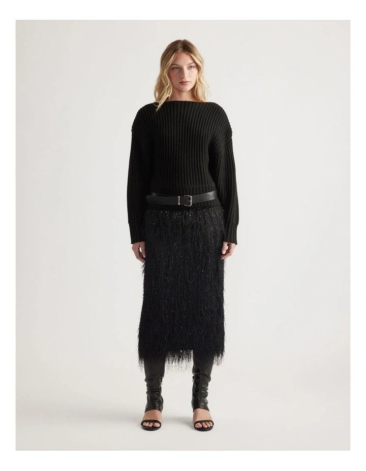 Rose Drop Shoulder Knit Jumper image 1