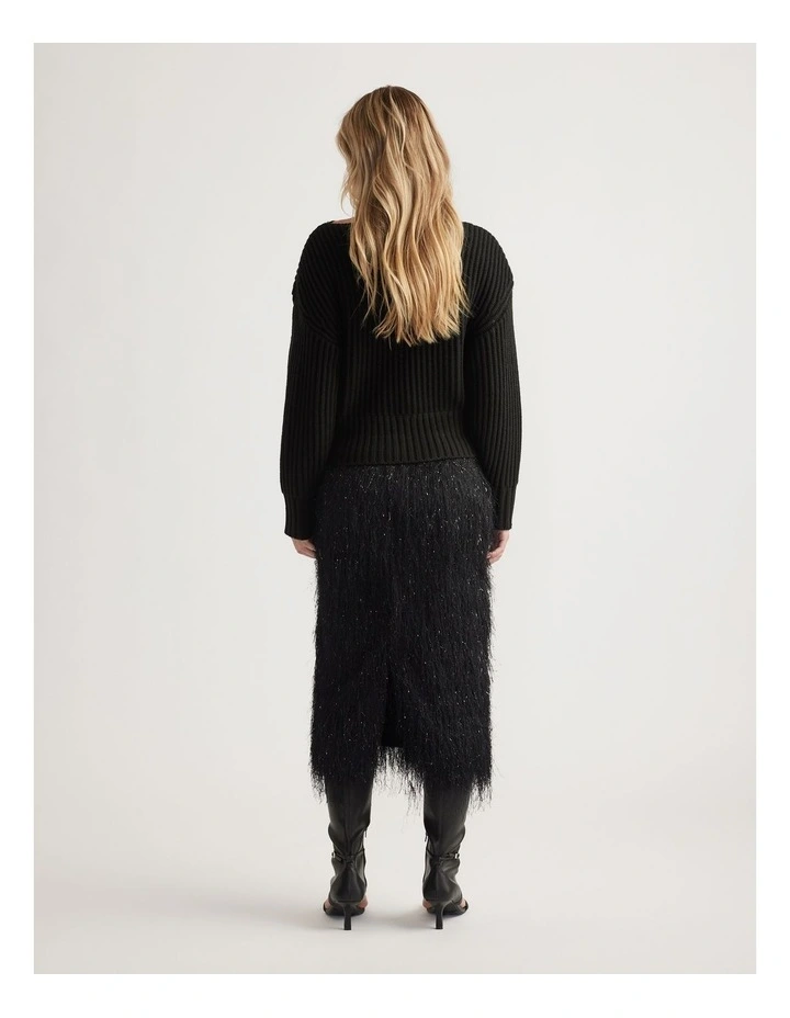 Rose Drop Shoulder Knit Jumper image 2