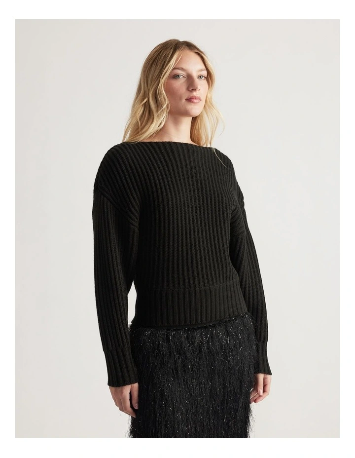 Rose Drop Shoulder Knit Jumper image 3