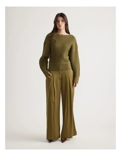 Rose Drop Shoulder Knit Jumper