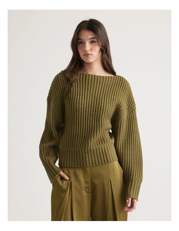 Rose Drop Shoulder Knit Jumper image 3
