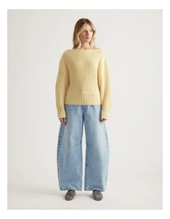 Rose Drop Shoulder Knit Jumper