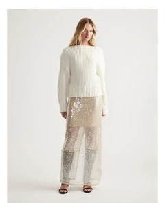 Rose Drop Shoulder Knit Jumper