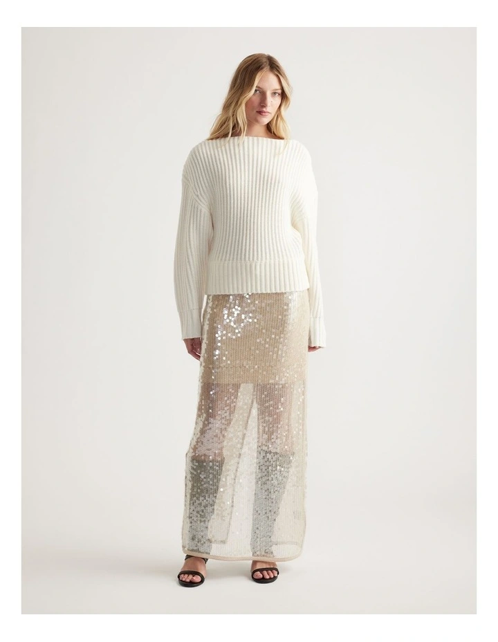 Rose Drop Shoulder Knit Jumper image 1