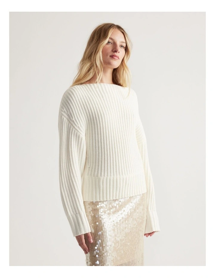 Rose Drop Shoulder Knit Jumper image 3
