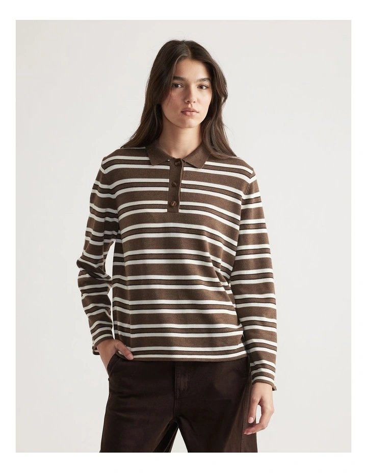 Nia Long Sleeve Knit Polo image 3