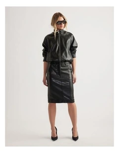Ari Faux Leather Pencil Skirt
