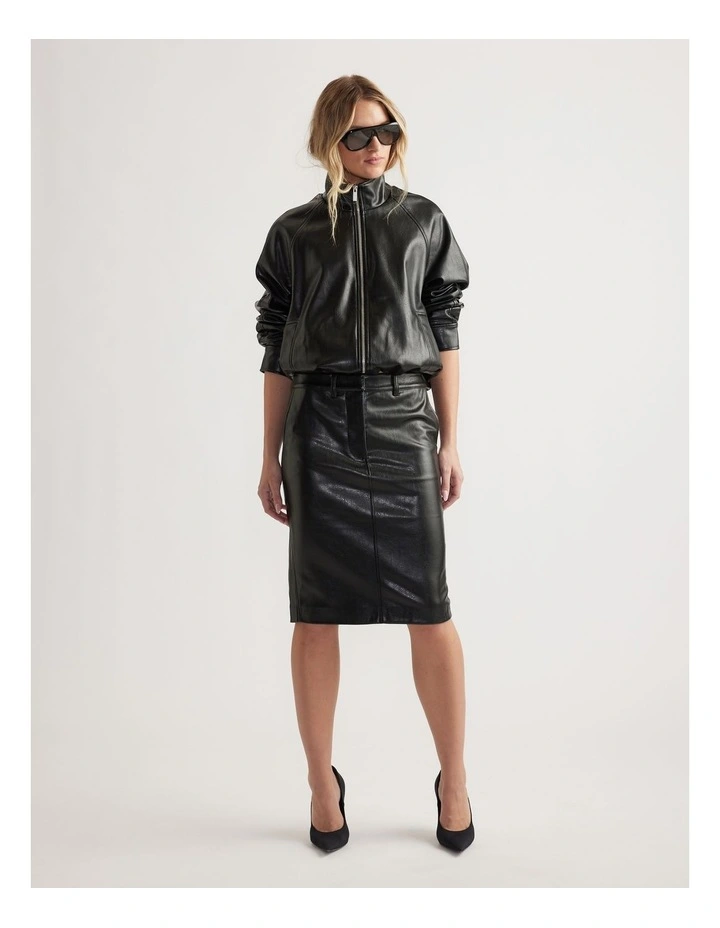 Ari Faux Leather Pencil Skirt image 1