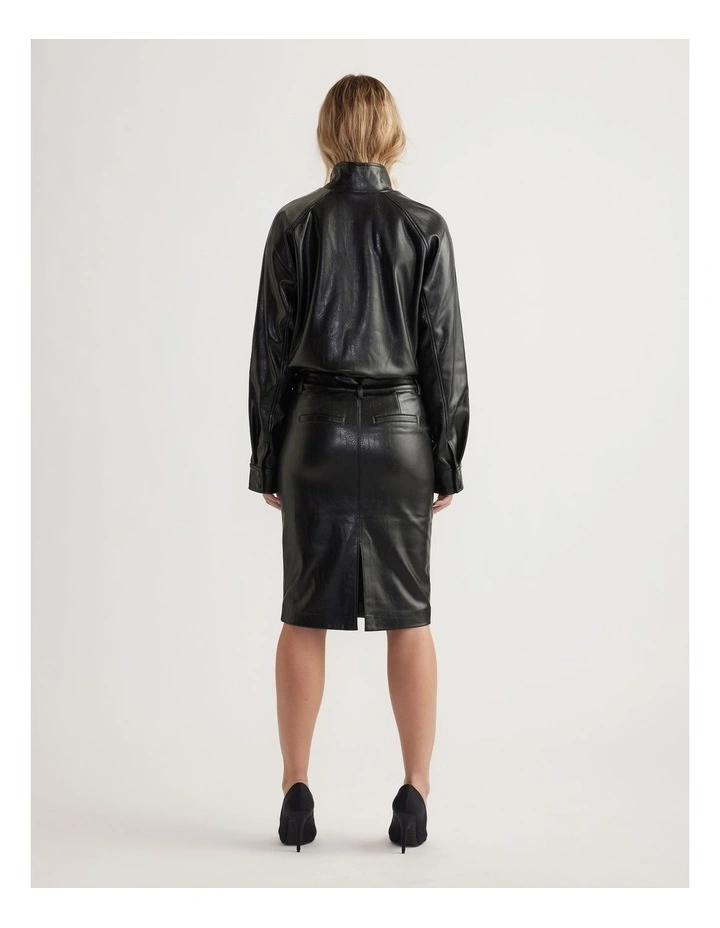 Ari Faux Leather Pencil Skirt image 2