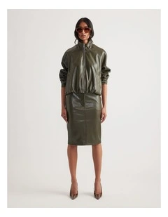 Ari Faux Leather Pencil Skirt
