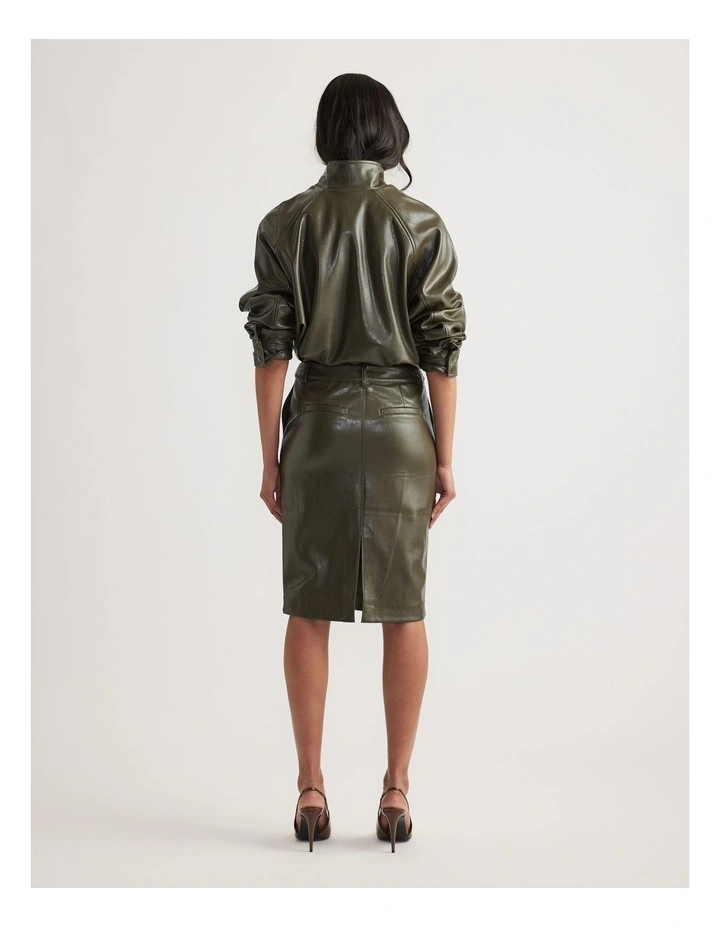Ari Faux Leather Pencil Skirt image 2