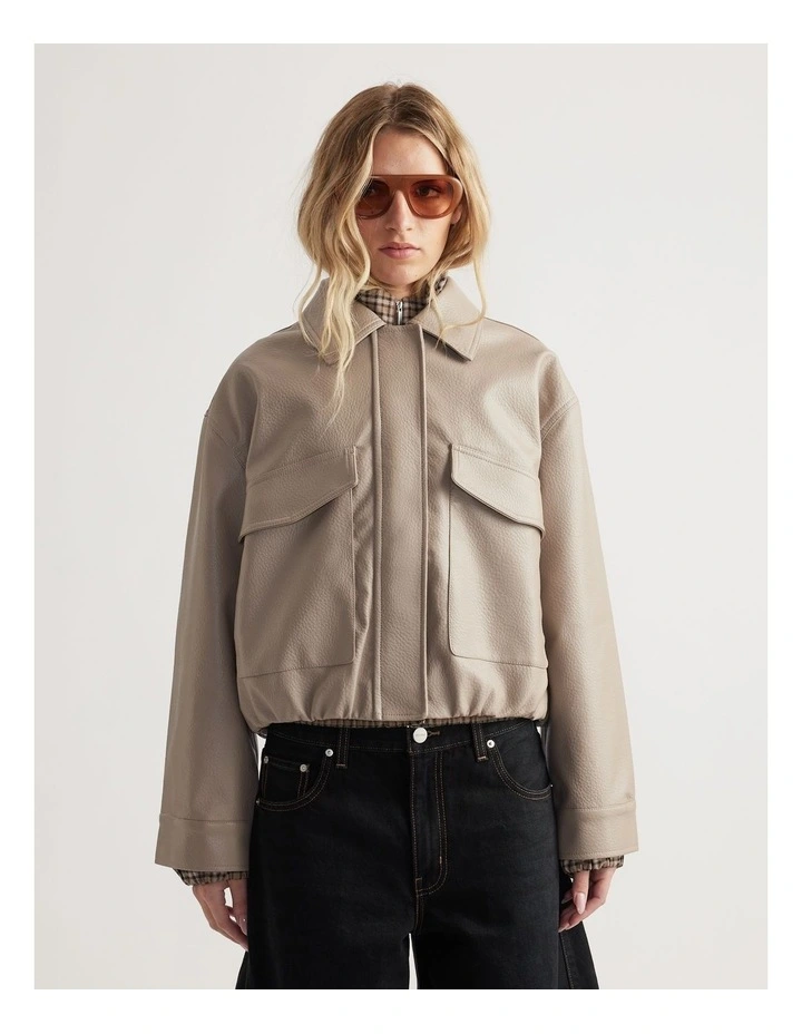 Reece Faux Leather Jacket image 3
