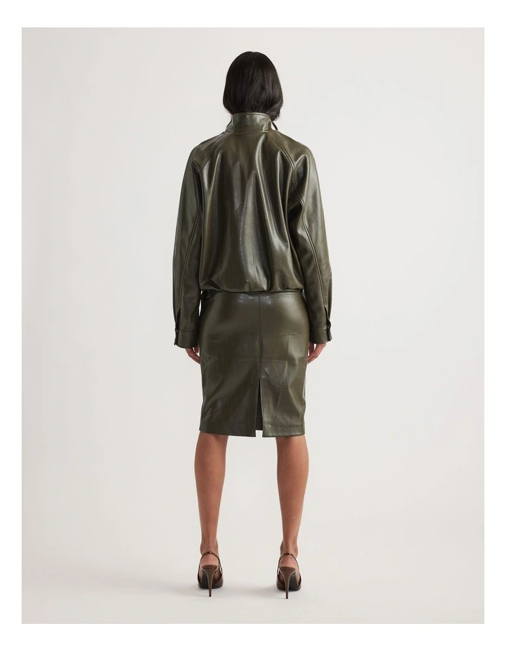 Ari Faux Leather Bomber Jacket image 2