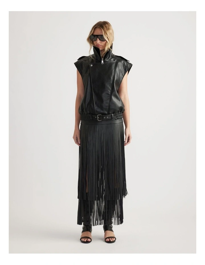 Whitney Faux Leather Vest image 1