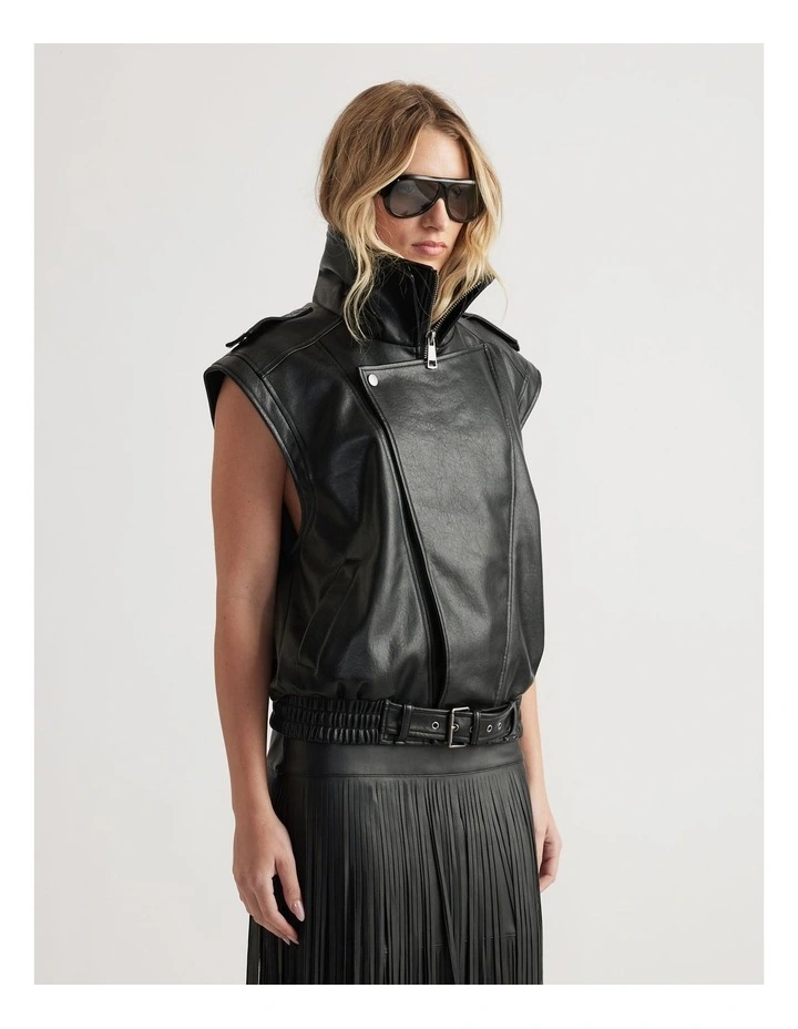 Whitney Faux Leather Vest image 3