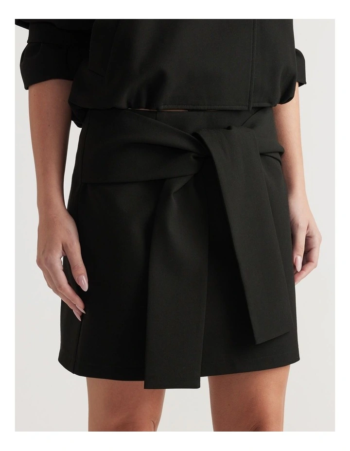 Ava Tie Detail Mini Skirt image 3
