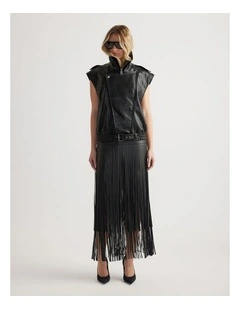 Taylor Faux Leather Skirt