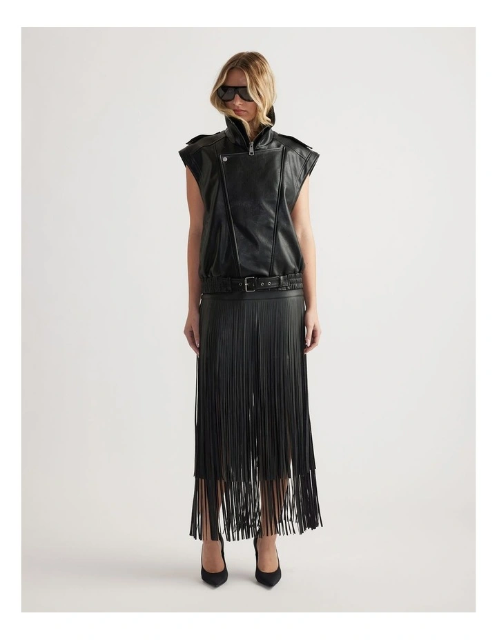 Taylor Faux Leather Skirt image 1