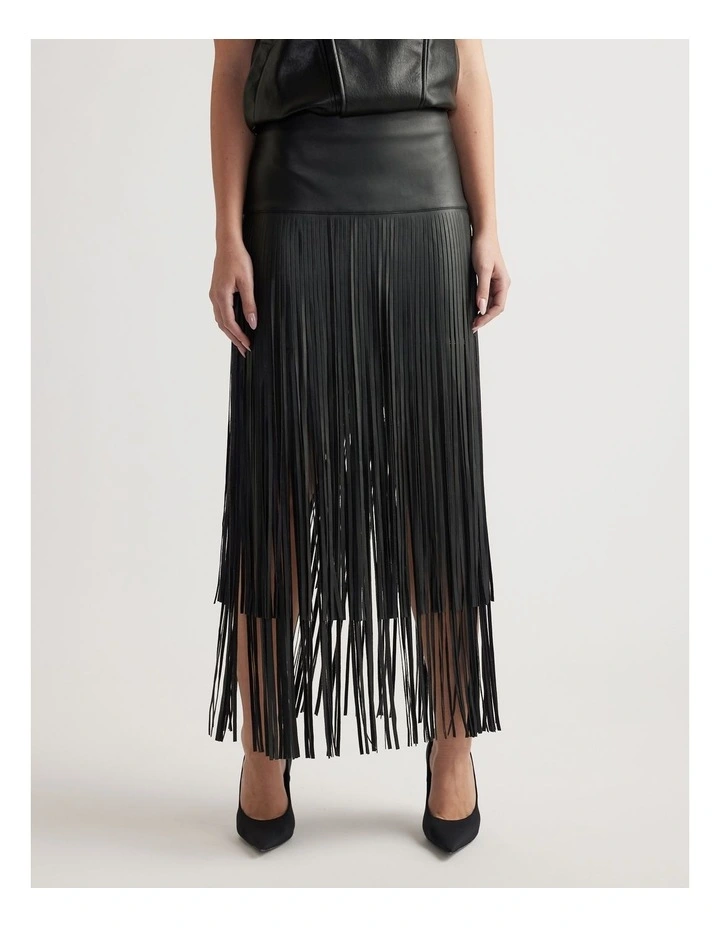 Taylor Faux Leather Skirt image 3