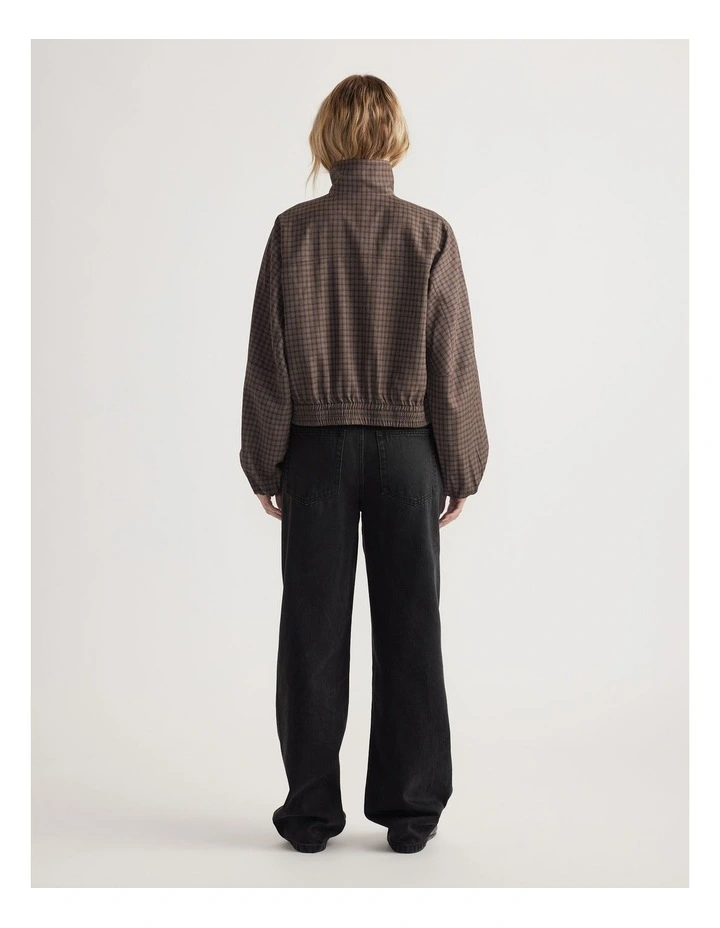 Violet Zip Check Jacket image 2