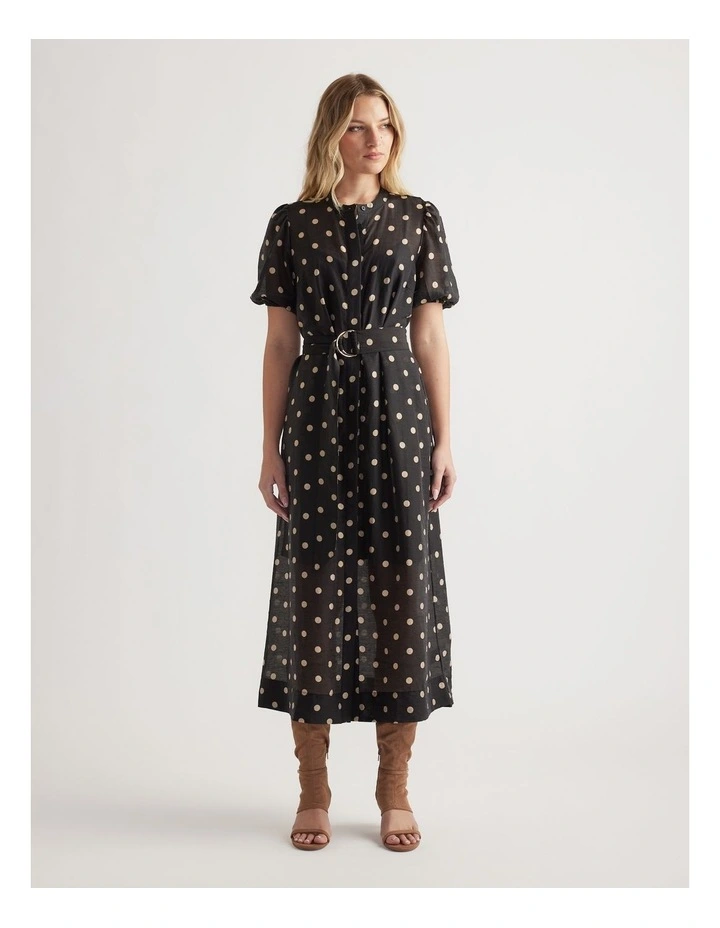 Becca Puff Sleeve Midi Dress image 1